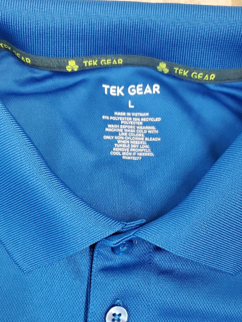 tek gear Royal Blue Men's Polo Shirt - Performance Style - Picture 2 of 4